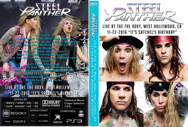STEEL PANTHER - Live At The The Roxy West Hollywood CA 11-22-2016 It's Satchel's Birthday.jpg